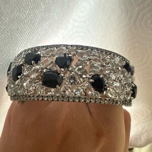 Sophisticated Black and Silver Women's Bracelet